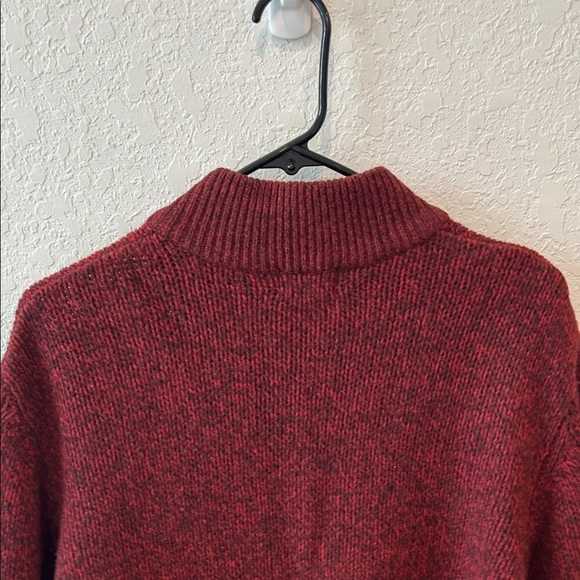 L.L. Bean Vintage 1990’s Men's Deep Red Zip-Up Sweater - Picture 10 of 13